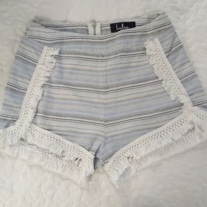 High Waisted Cotton Shorts
